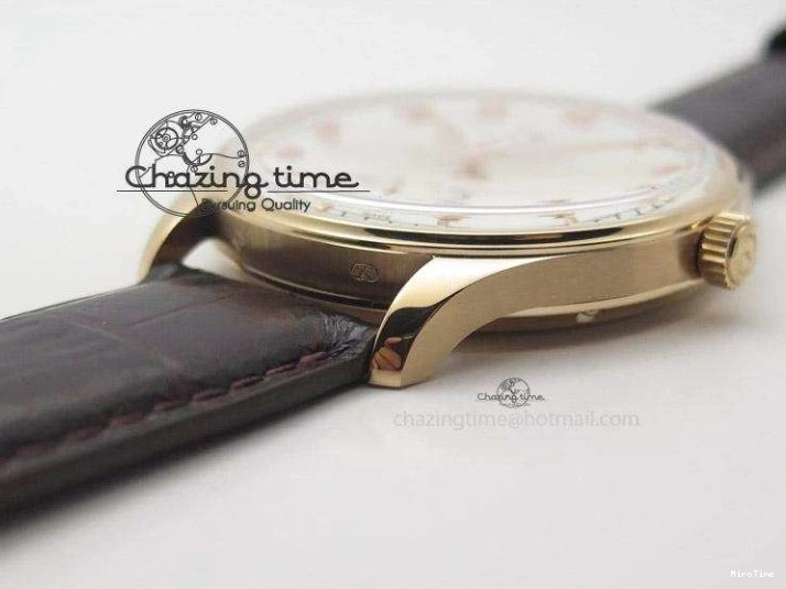 MIROTIME 0325 Compact Portuguese IW545409 RG ZF 1:1 Best Edition White Dial On Brown Leather Strap A 7336